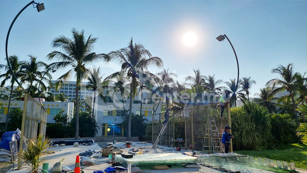 CANCHA DE PADEL SEMIPANORAMICA CONDOMINIO XCARET ACAPILCO GUERRERO